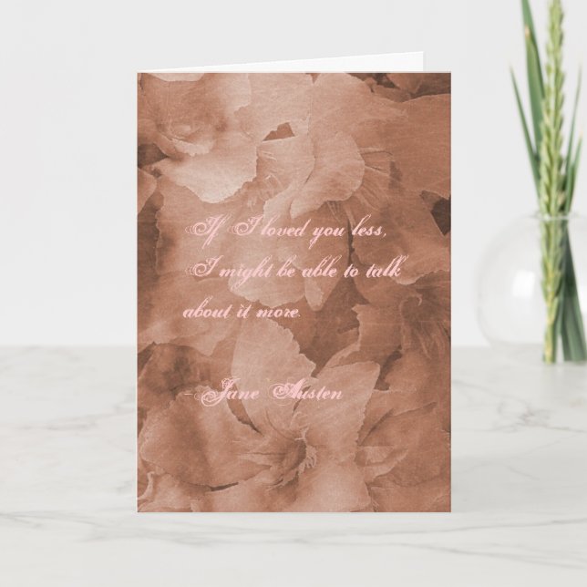 Jane Austen Quote Greeting Card CUSTOMIZED (Front)