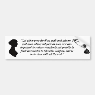 Jane Austen quote Magnet Bumper Sticker