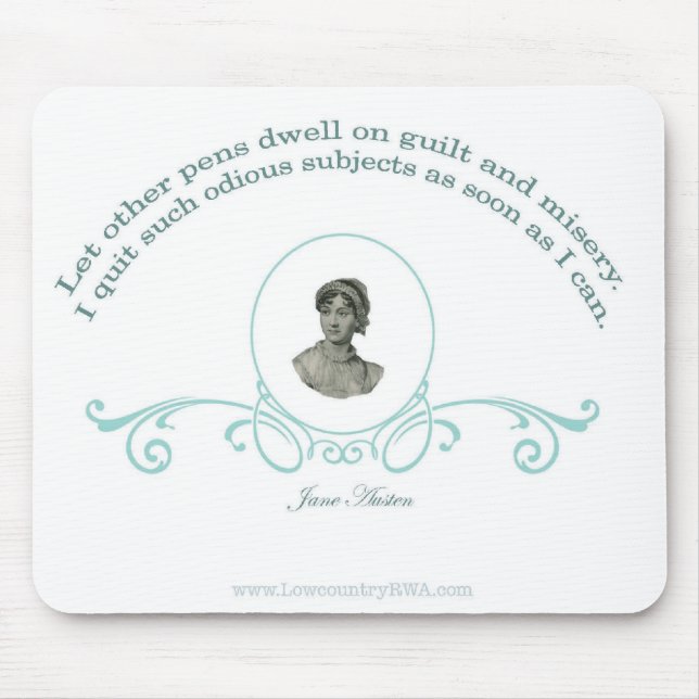 Jane Austen Quote Mouse Mat (Front)