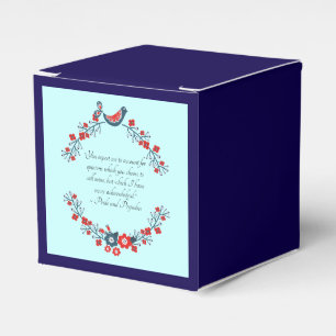 Jane Austen Quote, Pride and Prejudice Floral Favour Box