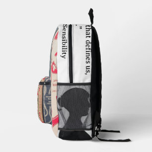 Jane Austen quote Printed Backpack