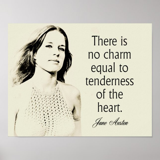 Jane Austen Quote Tenderness - Home decor (Front)