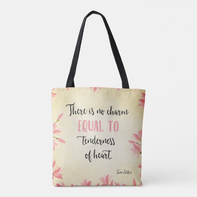 Jane Austen Quote Tote Bag (Back)