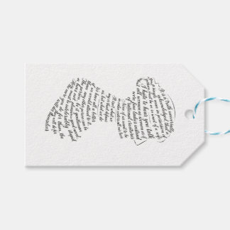 Jane Austen Quotes Calligram Gift Tags
