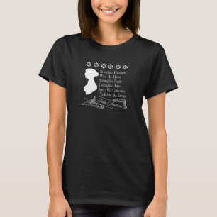 Jane Austen Quotes Pride Prejudice Book Club Litre T-Shirt