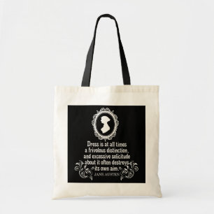 Jane Austen Quotes Romantic Book Club Pride and Tote Bag