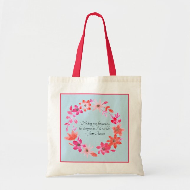 Jane Austen Self-Care Quote – Mansfield Park  Tote Bag (Front)