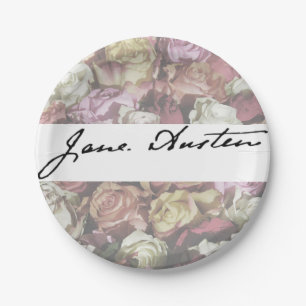 Jane Austen Signature Paper Plate