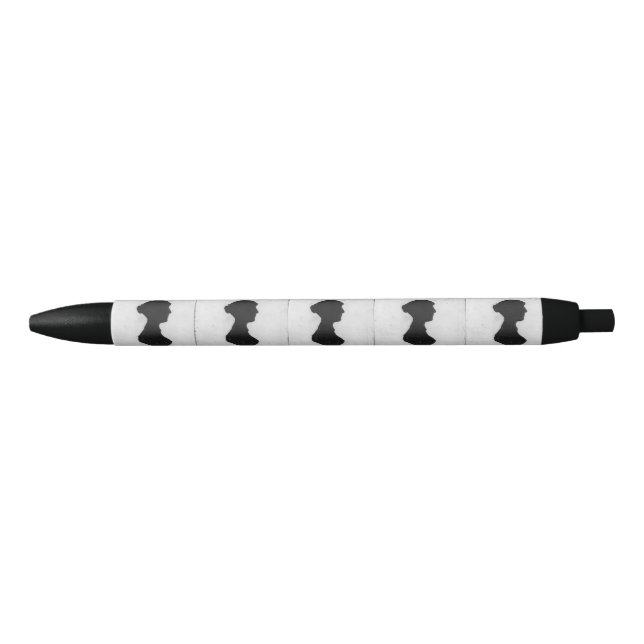 Jane Austen silhouette Black Ink Pen (Front)