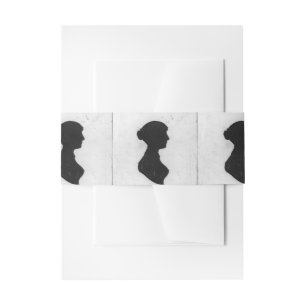 Jane Austen silhouette Invitation Belly Band