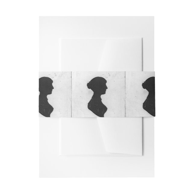 Jane Austen silhouette  Invitation Belly Band (Front Example)