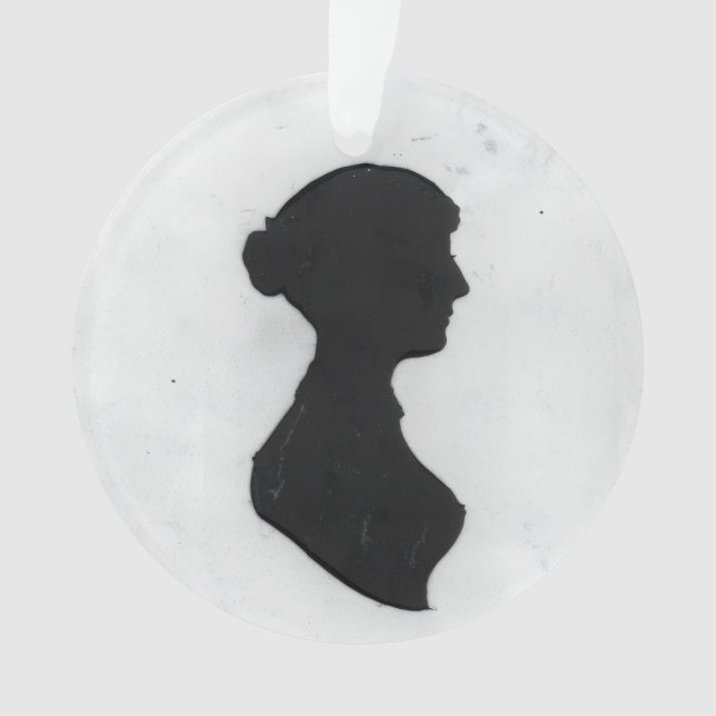 Jane Austen Silhouette Ornament (Front)