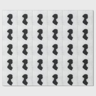 Jane Austen Silhouette Wrapping Paper