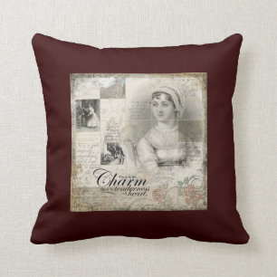 Jane Austen throw pillow