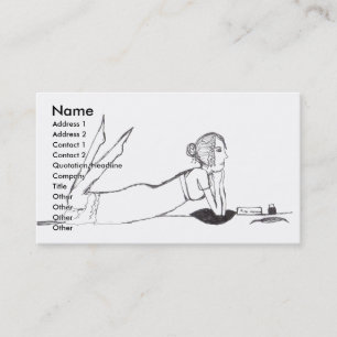 Jane Austen writing Business Card
