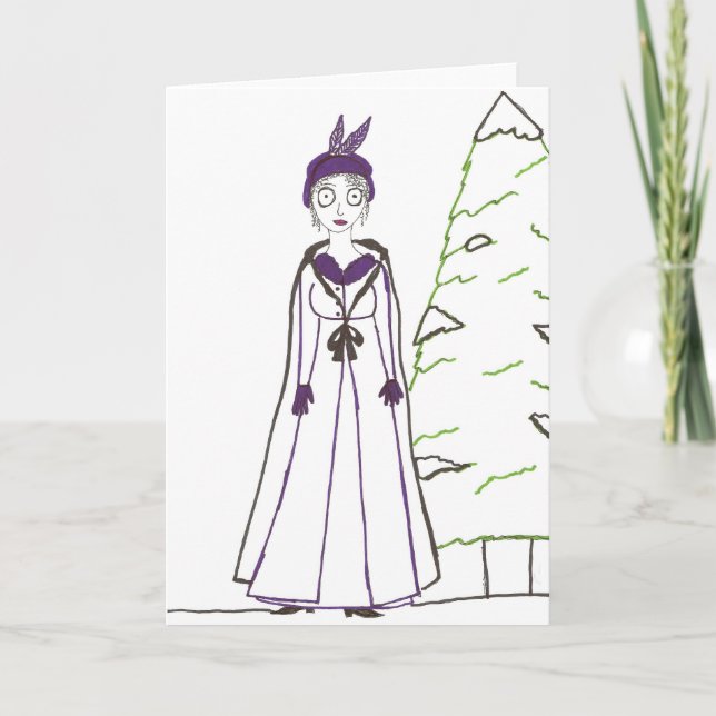 Jane Austen's Creepy Christmas Holiday Card (Front)