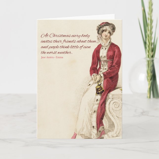 Jane Austen's Emma Quote Christmas Card (Front)