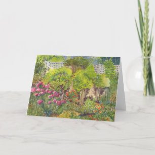 Jane Austen's Garden Watercolor Greeting Card
