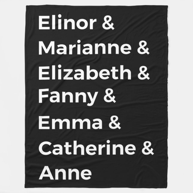 Jane Austen's Heroines I Fleece Blanket (Front)