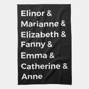 Jane Austen's Heroines I Tea Towel