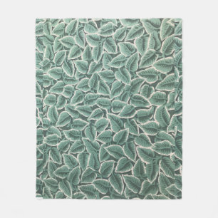 Jane Austen's Home Leaf Wallpaper Fleece Blanket
