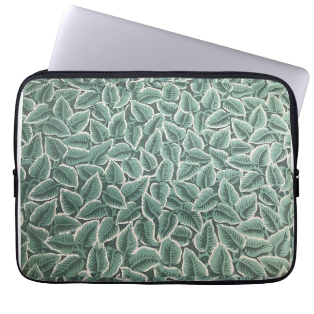 Jane Austen's Home Leaf Wallpaper Laptop Sleeve (Front)
