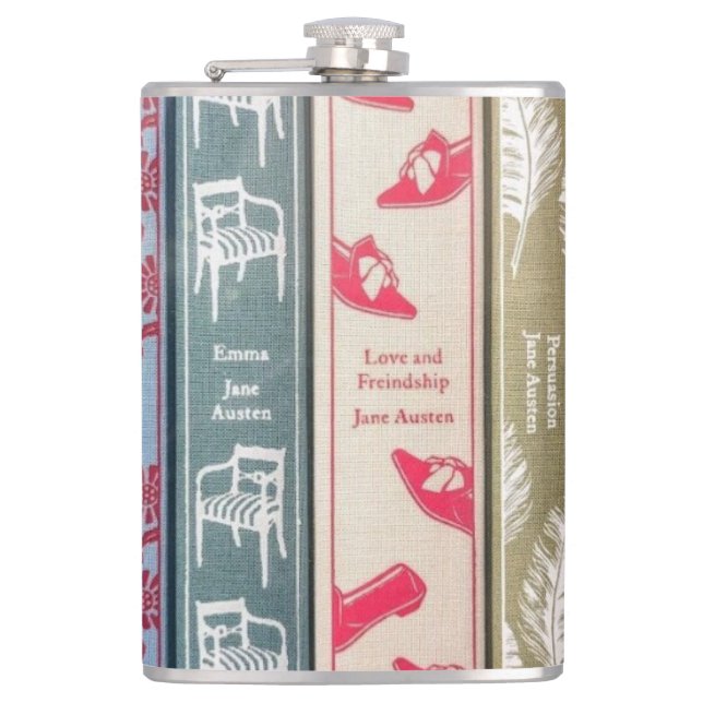 Jane Austen's novels Hip Flask (Front)