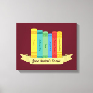 Jane Austen's Novels III Canvas Print