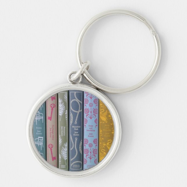 Jane Austen's Novels on a  Keychain (Front)
