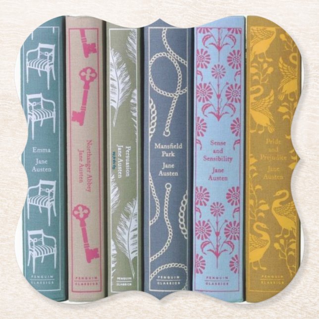 Jane Austen's novels uplift your home Stone Coaste Paper Coaster (Front)