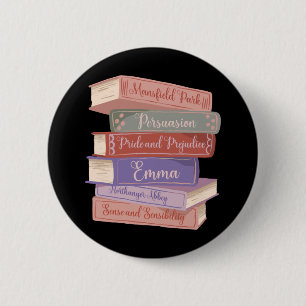 Jane Austen's Novels V 6 Cm Round Badge