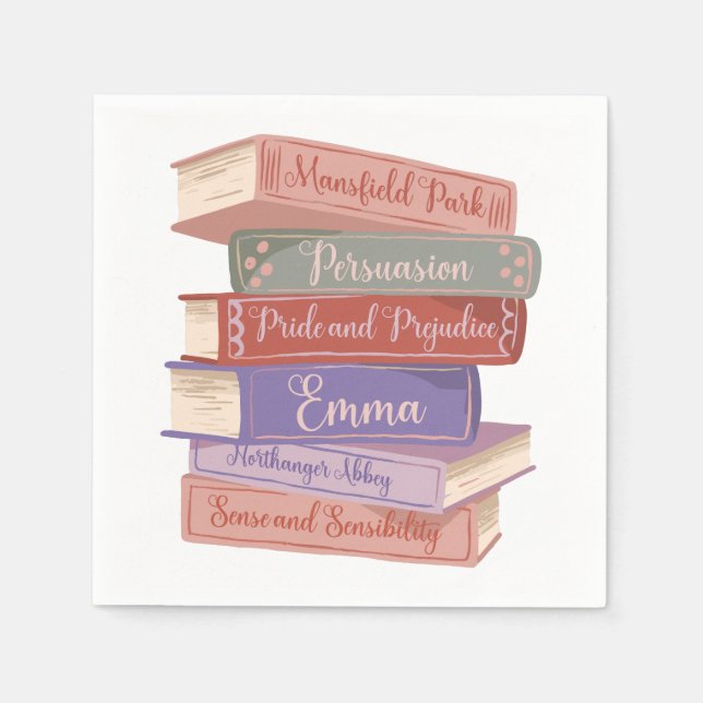 Jane Austen's Novels V Napkin (Front)