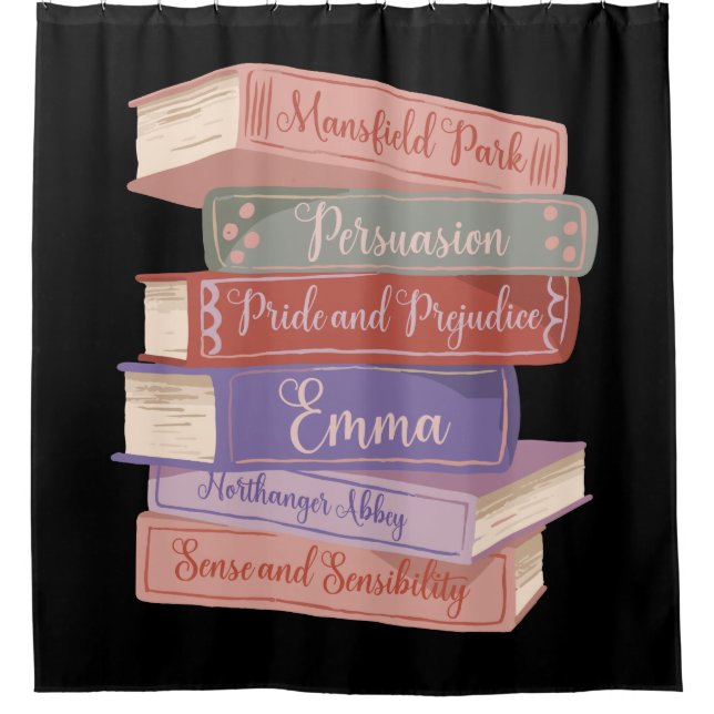 Jane Austen's Novels V Shower Curtain (Front)