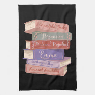 Jane Austen's Novels V Tea Towel