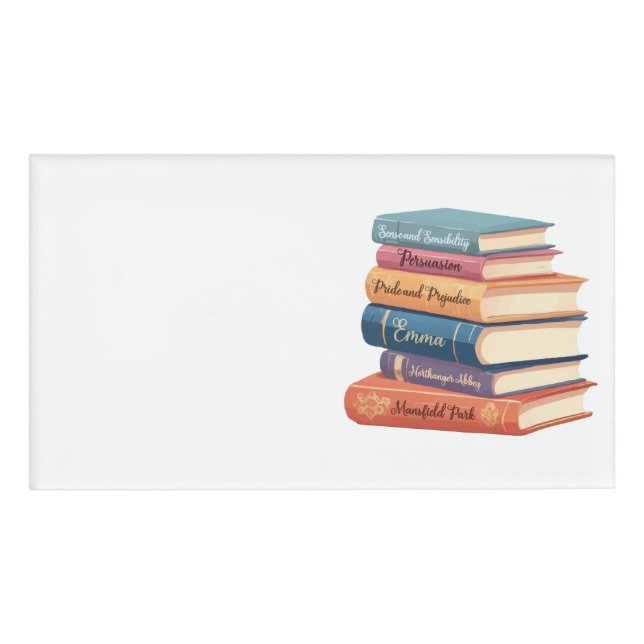 Jane Austen's Novels VII Name Tag (Front)