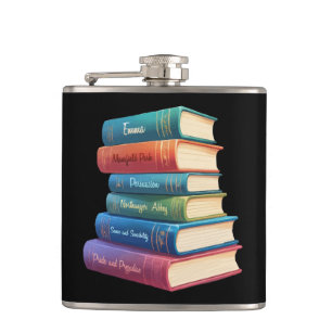 Jane Austen's Novels VIII Hip Flask