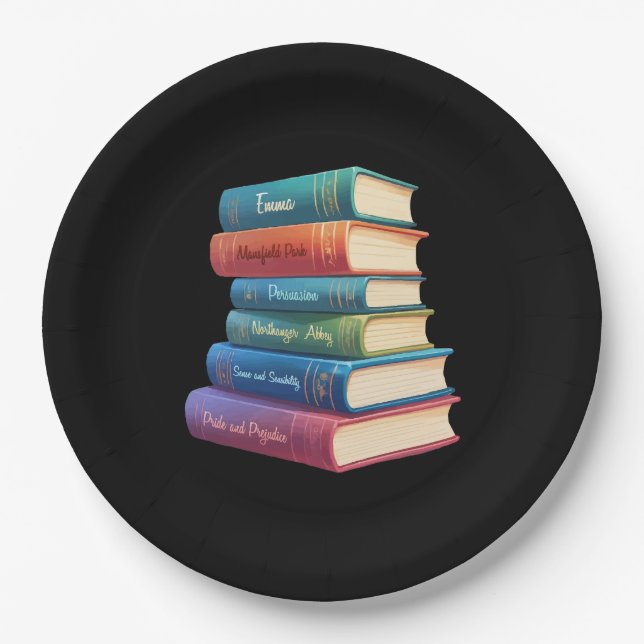 Jane Austen's Novels VIII Paper Plate (Front)