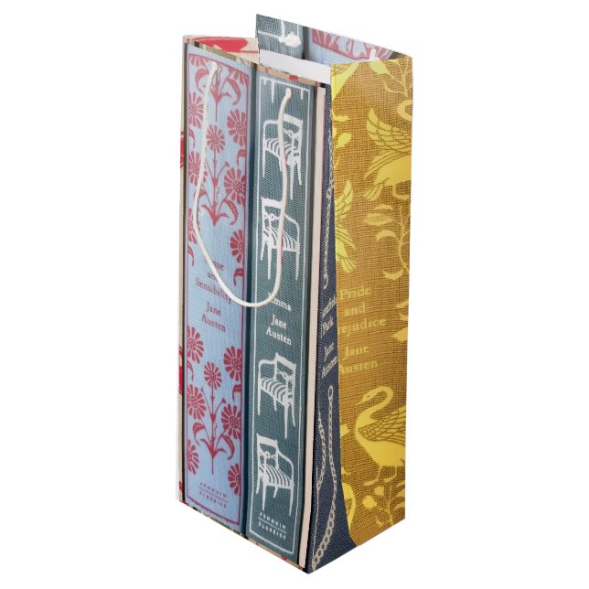Jane Austen's Novels Wine Gift Bag (Front Angled)