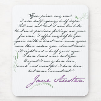 Jane Austen's Persuasion Quote #1 Mouse Mat