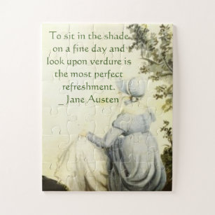 Jane Austen's Portrait +quote Jigsaw Puzzle
