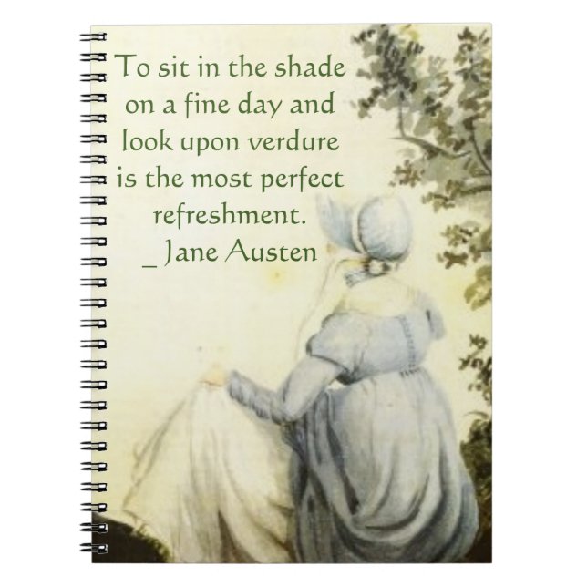 Jane Austen's Portrait +quote Notebook (Front)