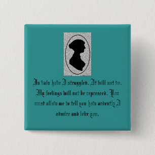 Jane Austen's Pride 15 Cm Square Badge