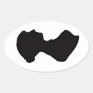 Jane Austen's Silhouette Oval Sticker