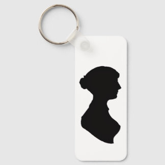Jane Austen's Silhouette & quote on a  Keychain