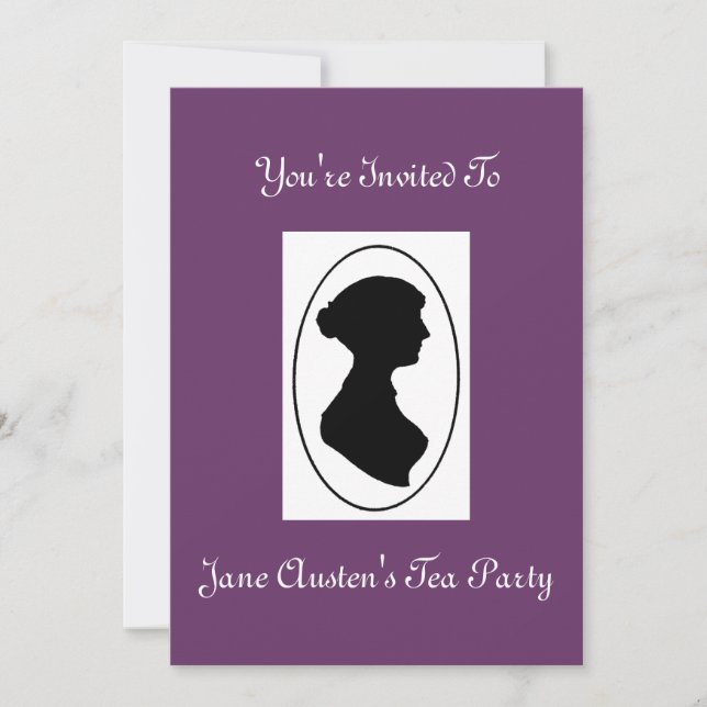 Jane Austen's Tea Party Invitation (Front)