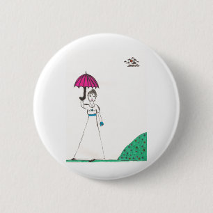 Jane austen's world 6 cm round badge
