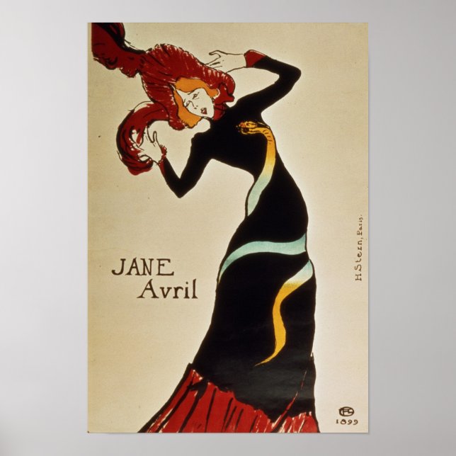 Jane Avril  1899 Poster (Front)
