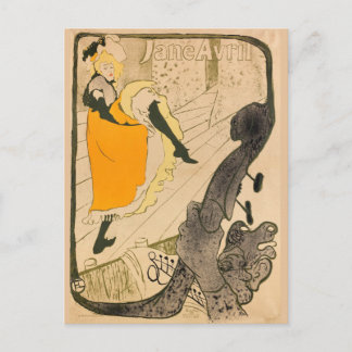 Jane Avril Henri de Toulouse-Lautrec Postcard