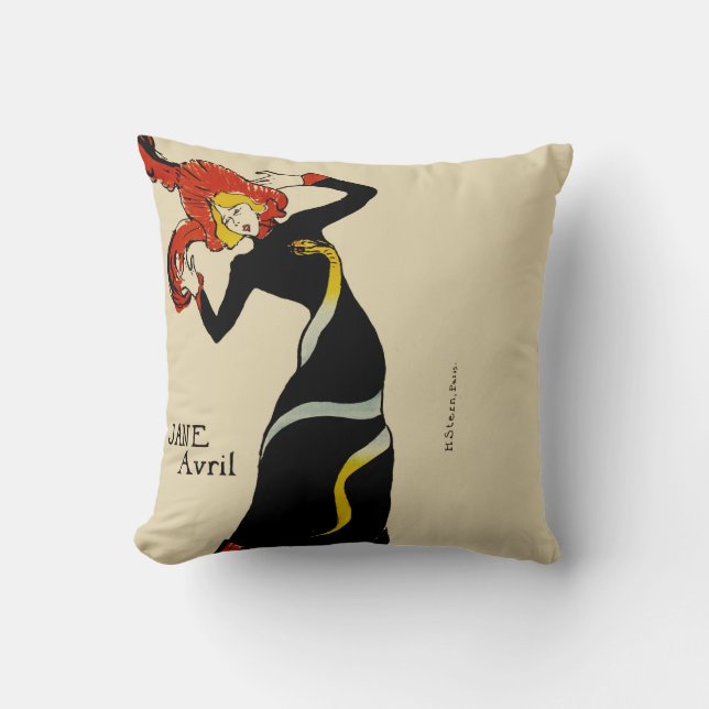 Jane Avril LAUTREC REDUX Edition Cushion (Front)