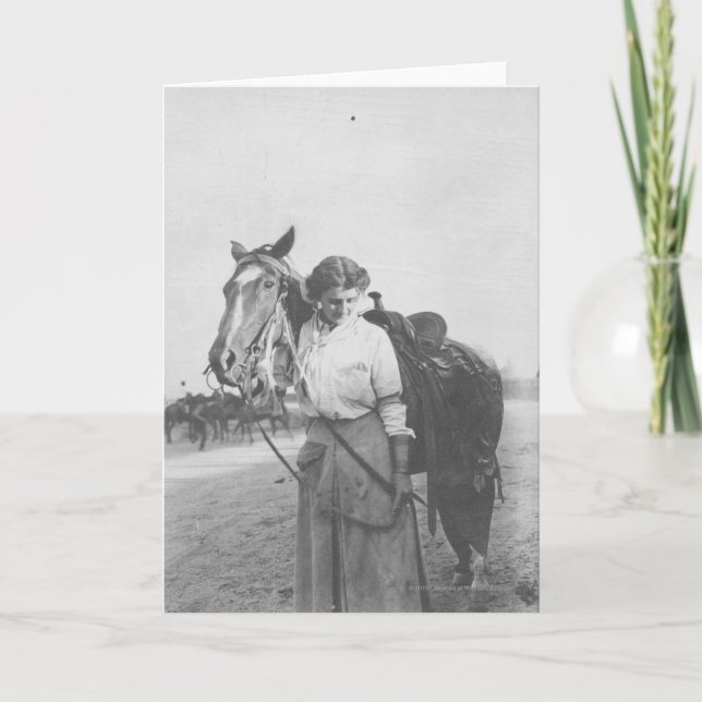 Jane Bernoudi and her horse Card (Front)